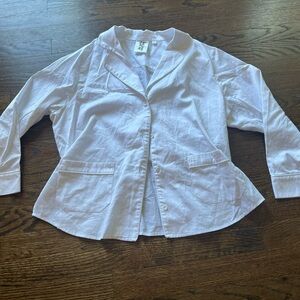 Les Boys Les Girls Classic White Pajama Top